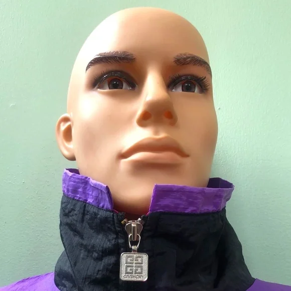 GIVENCHY Size XL Black/Purple/Magenta Athletic Wear/Jacket & Pants w/COA